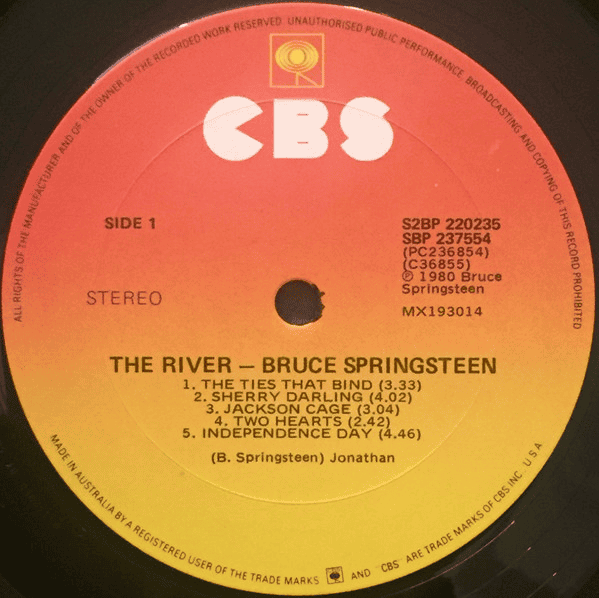 BRUCE SPRINGSTEEN - The River (VG/G+) Vinyl - JWrayRecords