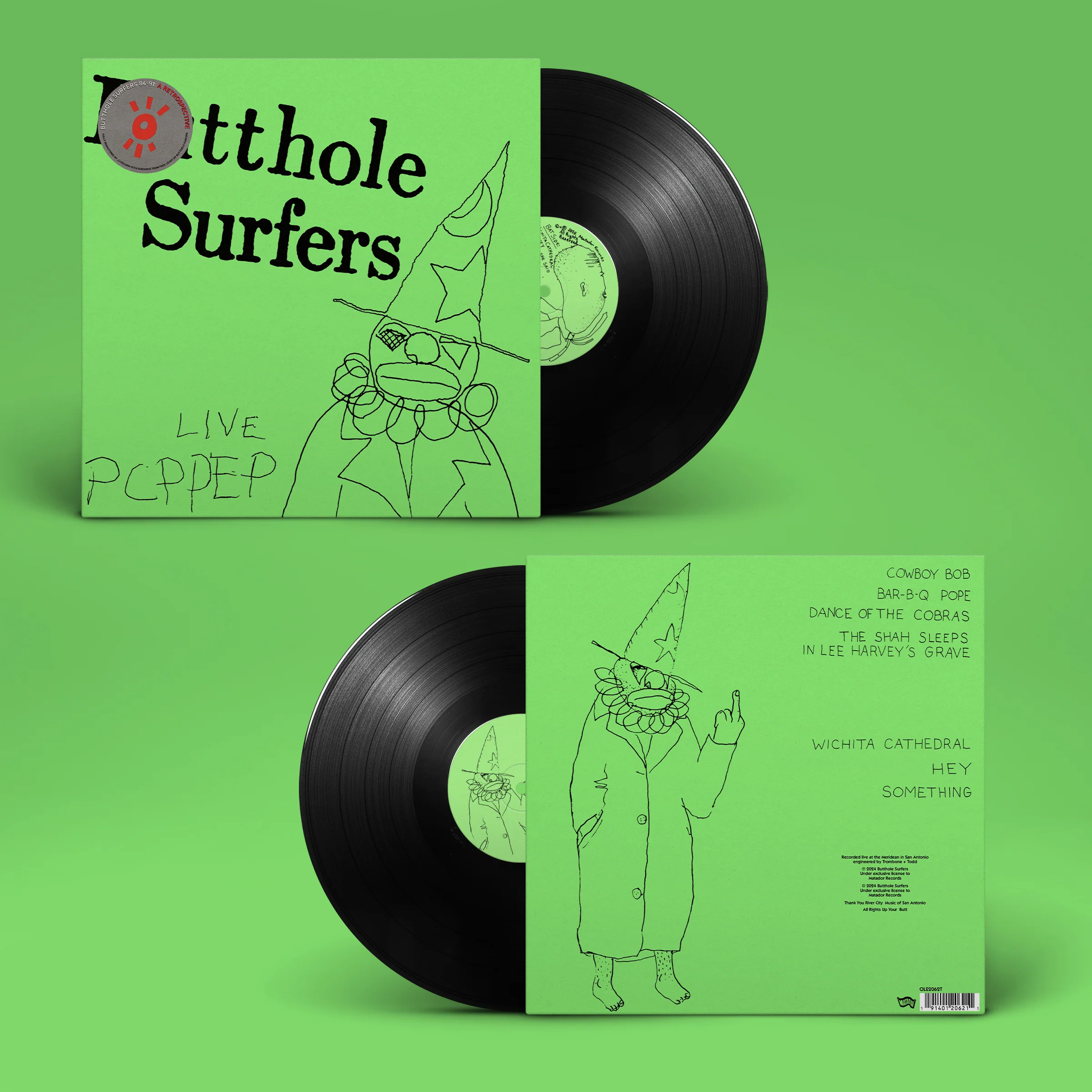 BUTTHOLE SURFERS - Live PCPPEP Vinyl - JWrayRecords