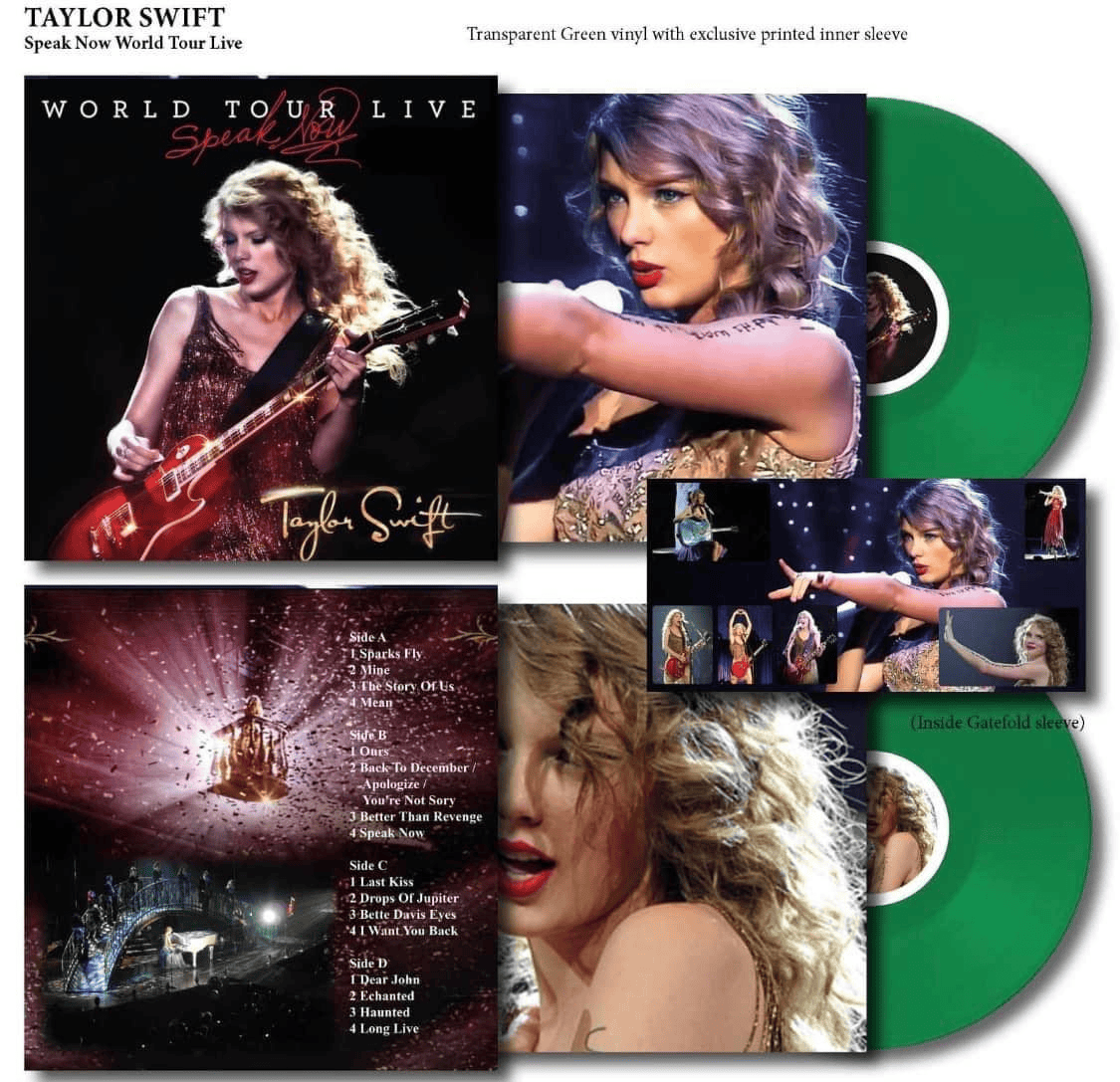 TAYLOR SWIFT - World Tour Live Speak Now Unofficial Vinyl – JWrayRecords