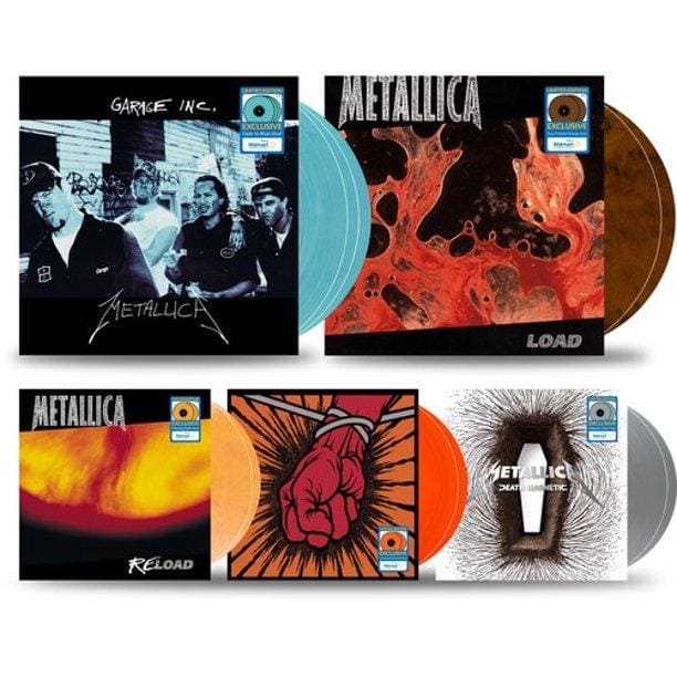 METALLICA - 5 Album Bundle (Load/Reload/Garage Inc/St Anger/Death Magnetic) (Coloured) Vinyl - JWrayRecords