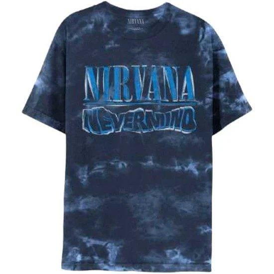 NIRVANA - Unisex T-Shirt: Nevermind Wavy Logo - JWrayRecords